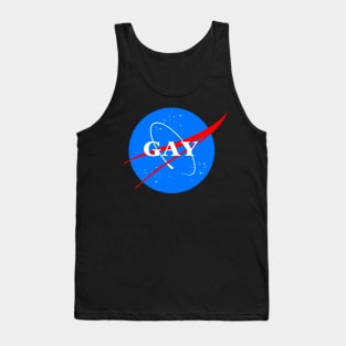 Gay NASA Logo Space Gay Geek Pride Tank Top